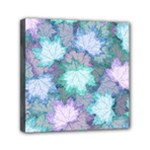 Leaves Glitter Background Winter Mini Canvas 6  x 6  (Stretched)