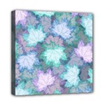 Leaves Glitter Background Winter Mini Canvas 8  x 8  (Stretched)