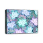Leaves Glitter Background Winter Mini Canvas 7  x 5  (Stretched)