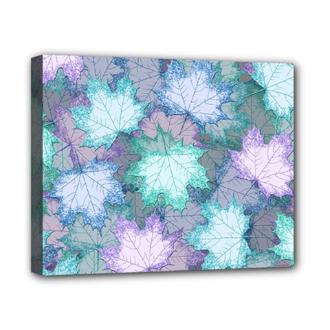 Leaves Glitter Background Winter Canvas 10  x 8  (Stretched) from ArtsNow.com