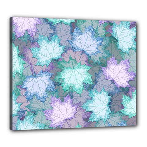 Leaves Glitter Background Winter Canvas 24  x 20  (Stretched) from ArtsNow.com