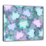 Leaves Glitter Background Winter Canvas 24  x 20  (Stretched)