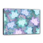 Leaves Glitter Background Winter Canvas 18  x 12  (Stretched)