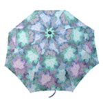 Leaves Glitter Background Winter Folding Umbrellas