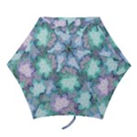 Leaves Glitter Background Winter Mini Folding Umbrellas