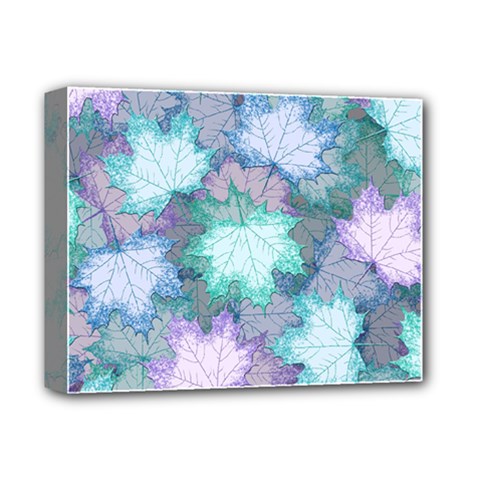 Leaves Glitter Background Winter Deluxe Canvas 14  x 11  (Stretched) from ArtsNow.com