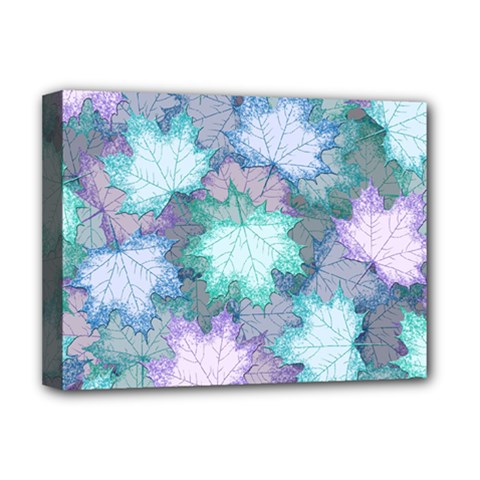 Leaves Glitter Background Winter Deluxe Canvas 16  x 12  (Stretched)  from ArtsNow.com
