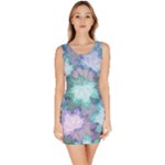 Leaves Glitter Background Winter Bodycon Dress