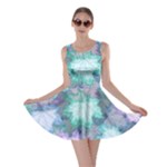 Leaves Glitter Background Winter Skater Dress
