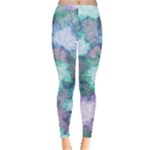 Leaves Glitter Background Winter Everyday Leggings 