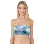 Leaves Glitter Background Winter Bandeau Top