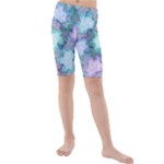Leaves Glitter Background Winter Kids  Mid Length Swim Shorts