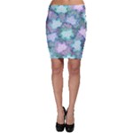 Leaves Glitter Background Winter Bodycon Skirt