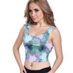 Leaves Glitter Background Winter Crop Top