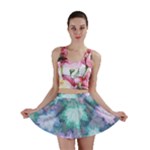 Leaves Glitter Background Winter Mini Skirt