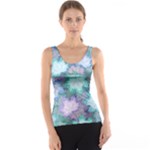 Leaves Glitter Background Winter Women s Basic Tank Top