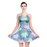 Leaves Glitter Background Winter Reversible Skater Dress