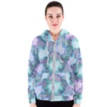 Leaves Glitter Background Winter Women s Zipper Hoodie