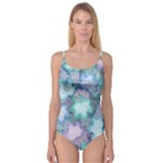Leaves Glitter Background Winter Camisole Leotard 