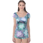 Leaves Glitter Background Winter Boyleg Leotard 