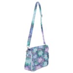 Leaves Glitter Background Winter Shoulder Bag with Back Zipper
