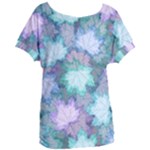 Leaves Glitter Background Winter Women s Oversized T-Shirt