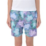 Leaves Glitter Background Winter Women s Basketball Shorts