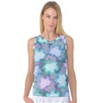 Leaves Glitter Background Winter Women s Basketball Tank Top