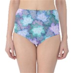 Leaves Glitter Background Winter Classic High-Waist Bikini Bottoms