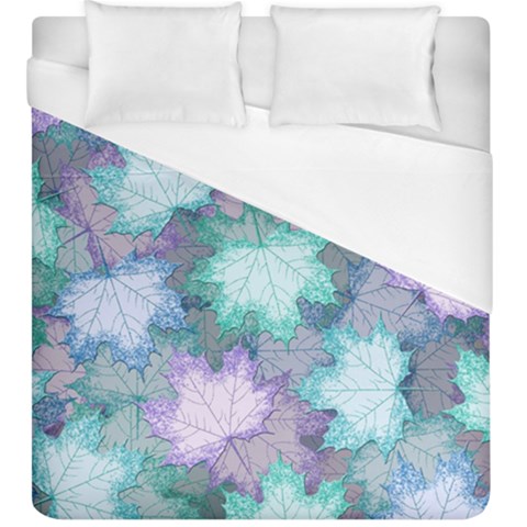 Leaves Glitter Background Winter Duvet Cover (King Size) from ArtsNow.com