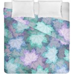 Leaves Glitter Background Winter Duvet Cover Double Side (King Size)