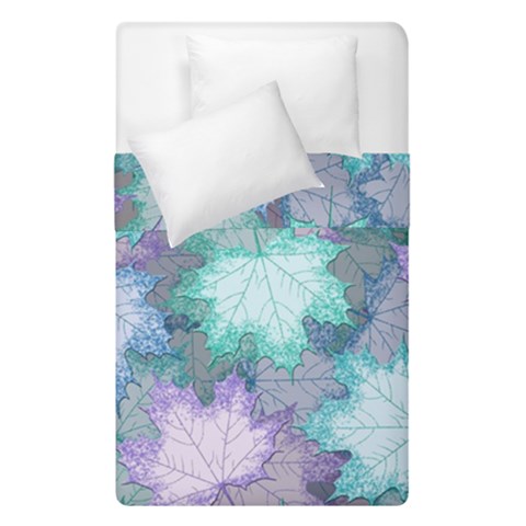 Leaves Glitter Background Winter Duvet Cover Double Side (Single Size) from ArtsNow.com