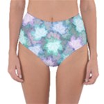 Leaves Glitter Background Winter Reversible High-Waist Bikini Bottoms