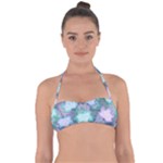 Leaves Glitter Background Winter Tie Back Bikini Top