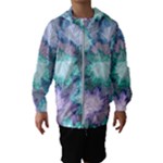 Leaves Glitter Background Winter Kids  Hooded Windbreaker