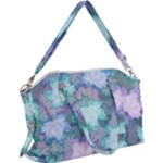 Leaves Glitter Background Winter Canvas Crossbody Bag