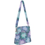 Leaves Glitter Background Winter Zipper Messenger Bag