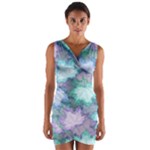 Leaves Glitter Background Winter Wrap Front Bodycon Dress