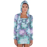 Leaves Glitter Background Winter Long Sleeve Hooded T-shirt