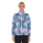 Leaves Glitter Background Winter Women s Bomber Jacket