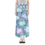 Leaves Glitter Background Winter Full Length Maxi Skirt
