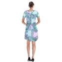 Short Sleeve V-neck Flare Dress 