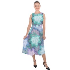Midi Tie-Back Chiffon Dress 