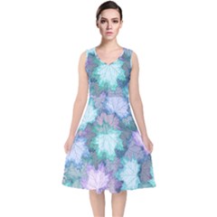 V-Neck Midi Sleeveless Dress  