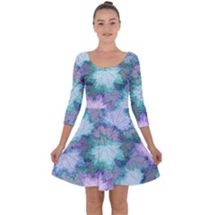 Quarter Sleeve Skater Dress 