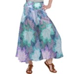 Leaves Glitter Background Winter Women s Satin Palazzo Pants