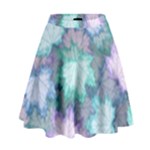 Leaves Glitter Background Winter High Waist Skirt