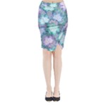 Leaves Glitter Background Winter Midi Wrap Pencil Skirt