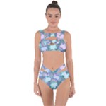 Leaves Glitter Background Winter Bandaged Up Bikini Set 