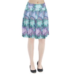 Leaves Glitter Background Winter Pleated Skirt from ArtsNow.com